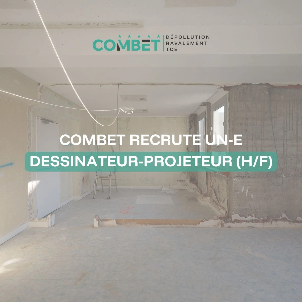 recrutement d'un dessinateur projeteur combet entreprise generale du batiment